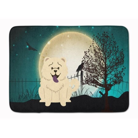 Carolines Treasures Halloween Scary Chow Chow White Machine Washable Memory Foam Mat BB2330RUG